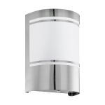 Eglo Applique Murale Cerno 2 Acier Inoxydable | IP44 - Convient pour 1x E27 - Détecteur De Lumière